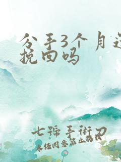 分手3个月还能挽回吗