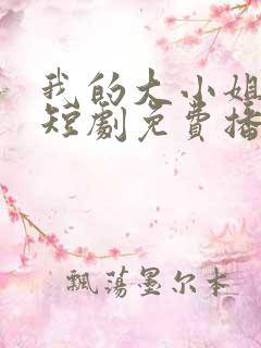 我的大小姐老婆短剧免费播放全集