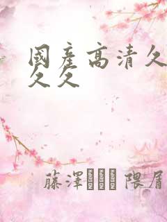 国产高清久久久久久