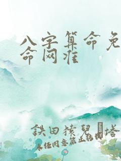 八字算命免费算命网准