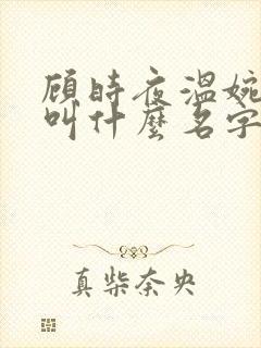 顾时夜温婉小说叫什么名字