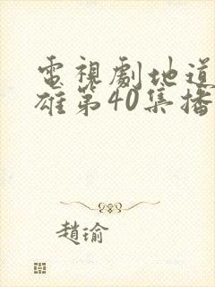 电视剧地道女英雄第40集播放