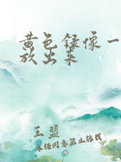 黄色录像一级片放出来