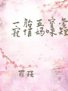 一胎五宝爹地甜宠俏妈咪短剧