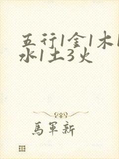五行1金1木1水1土3火
