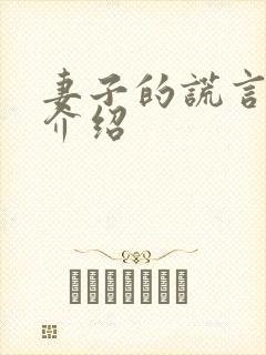 妻子的谎言演员介绍