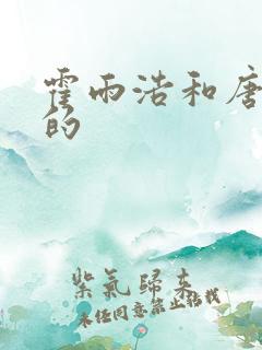 霍雨浩和唐舞桐的