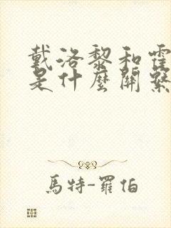 戴洛黎和霍雨浩是什么关系