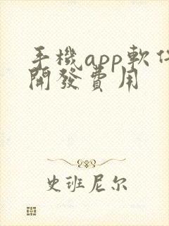 手机app软件开发费用