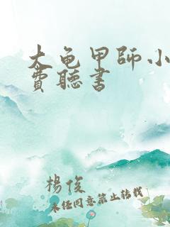 大龟甲师小说免费听书