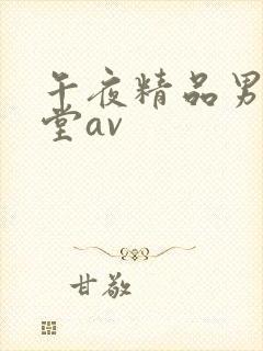 午夜精品男人天堂av
