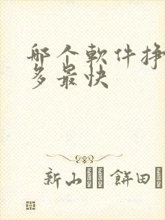 哪个软件挣钱最多最快