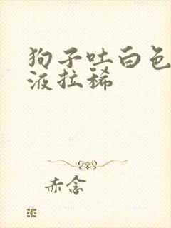 狗子吐白色的粘液拉稀