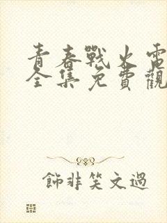 青春战火电视剧全集免费观看42集