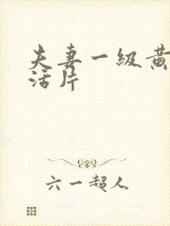 夫妻一级黄色生活片