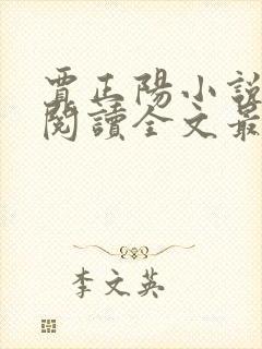 贾正阳小说免费阅读全文最新章节