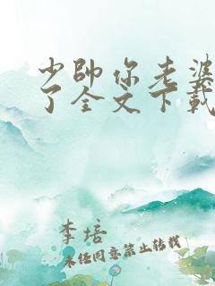 少帅你老婆又跑了全文下载