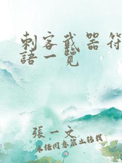 刺客武器符文之语一览