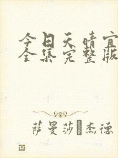 今日天晴宜爱你全集完整版大结局