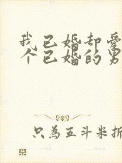 我已婚却爱上一个已婚的男人怎么办