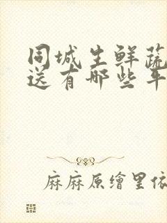 同城生鲜蔬菜配送有哪些平台