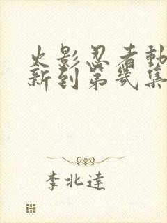 火影忍者动漫更新到第几集了