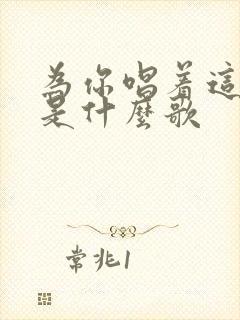 为你唱着这首歌是什么歌