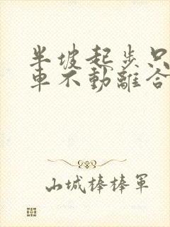 半坡起步只踩刹车不动离合行吗