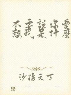 不要说你爱我你想我是什么歌名