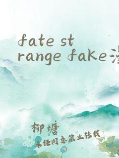 fate strange fake漫画免费
