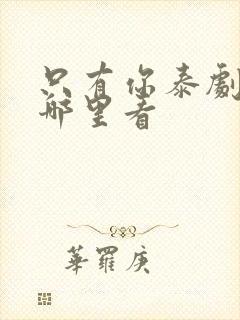 只有你泰剧全集哪里看