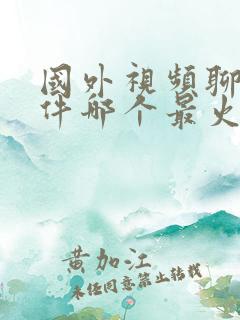 国外视频聊天软件哪个最火免费