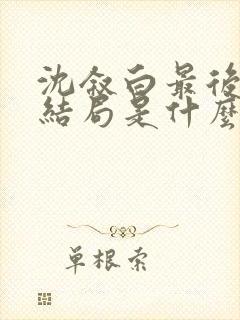 沈叙白最后的大结局是什么