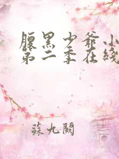 腹黑少爷小甜妻第二季在线观看