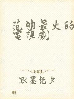 范明最火的5部电视剧