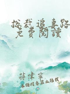 总裁追妻路漫漫 免费阅读