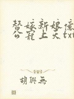 替嫁新娘亿万老公宠上天txt全集下载