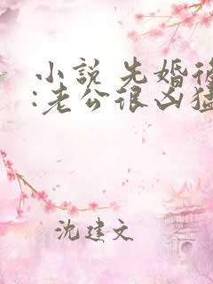 小说 先婚后爱:老公很凶猛