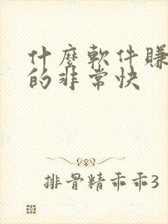 什么软件赚钱赚的非常快