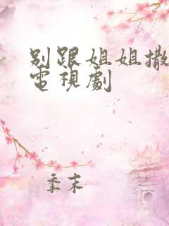 别跟姐姐撒野 电视剧