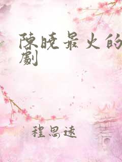 陈晓最火的十部剧