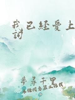 我已经爱上你歌词