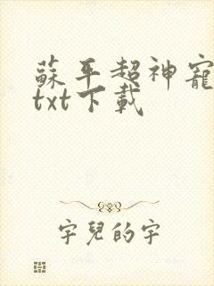 苏平超神宠兽店txt下载