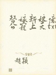 替嫁新娘亿万老公宠上天txt全文下载