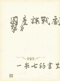 国产谍战剧《反击》