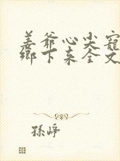 姜爷心尖宠她从乡下来全文免费阅读