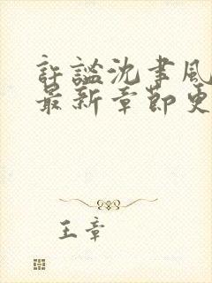 许谧沈聿风小说最新章节更新内容