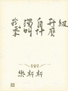 我独自升级第二季叫什么