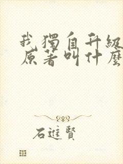 我独自升级小说原著叫什么