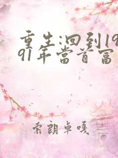 重生:回到1991年当首富章节